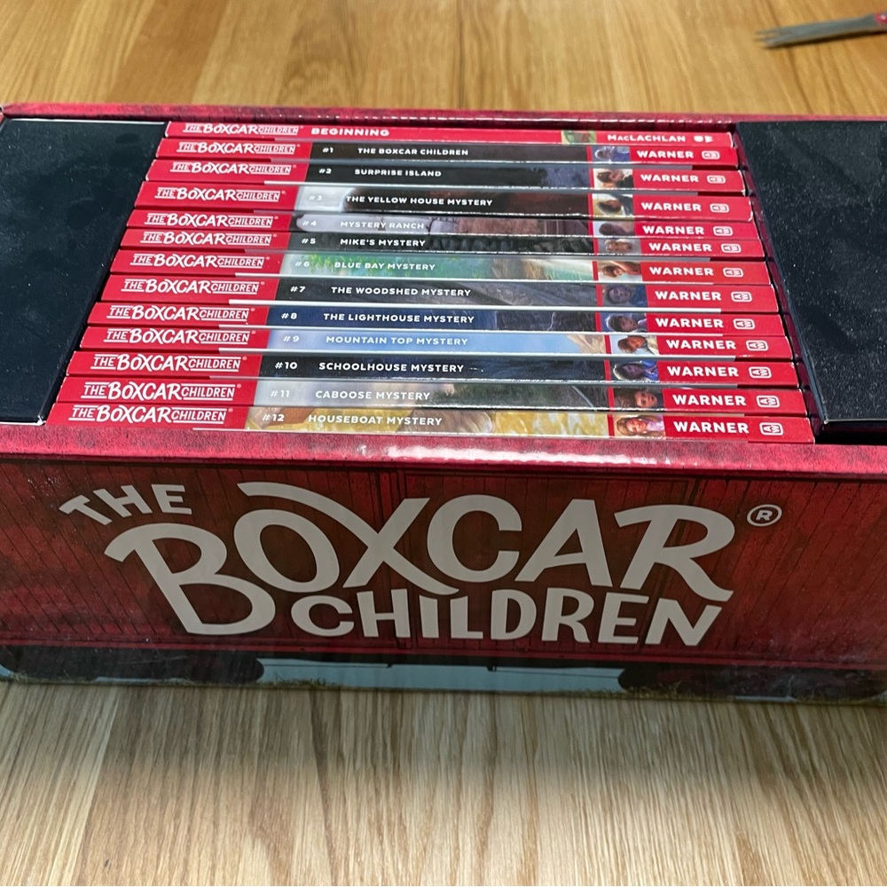 The Boxcar Children set of 13 book set including case and poster